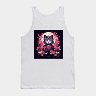 Geisha cat Nekomata Tank Top